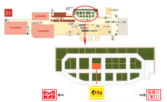 中央駅売店案内