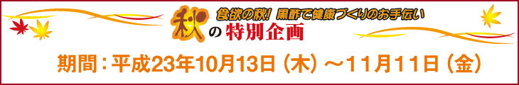秋の特別企画